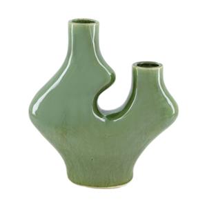 Dijk Natural Collections Vaas Keramiek Groen 23,5x9x25,5cm
