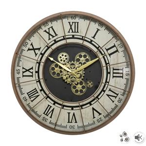 Atmosphera Wandklok/muur klok Stella Mare - Vintage Metal - Dia 57 cm -