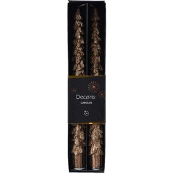 Decoris Dinerkaars wax d2.2h25 cm gember 2st kerst - 