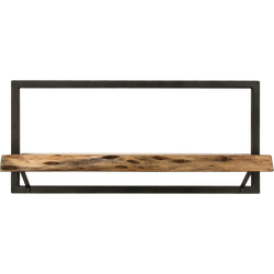 HSM Collection Wandplank Levels Live Edge - 70x32 cm - acacia|ijzer