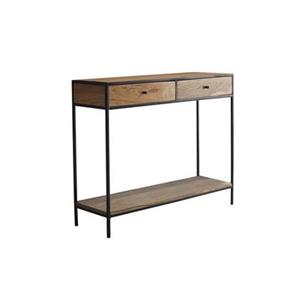 Tikamoon  Agra - Massief acacia en metalen bijzettafel