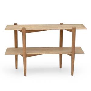 DÉJA Living  Sidetable Travertin 120cm - Donkerbruin Frame - Aline