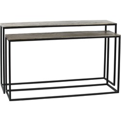 PTMD Kae Gold Alu Black Iron Rectangular Sidetable Sv2