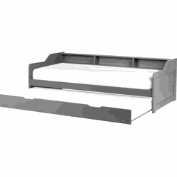 Beliani  EDERN - Onderschuifbed - Grijs - 90 x 200 cm - Hout