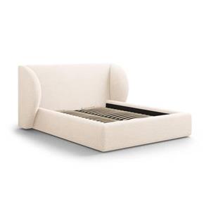 Micadoni Home Micadoni Bedframe Miley met Opbergruimte - 160 x 200 cm - Chenille - Crème