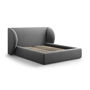 Micadoni Home Micadoni Bedframe Miley met Opbergruimte - 180 x 200 cm - Fluweel - Grijs