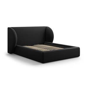 Micadoni Home Micadoni Bedframe Miley met Opbergruimte - 180 x 200 cm - Fluweel - Zwart