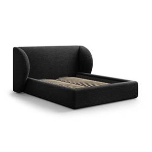 Micadoni Home Micadoni Bedframe Miley met Opbergruimte - 180 x 200 cm - Chenille - Zwart