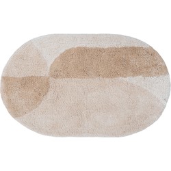 Veer Carpets  Badmat Bowie - Creme Ovaal 50 x 80 cm