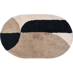 Veer Carpets  Badmat Bowie - Taupe Ovaal 50 x 80 cm