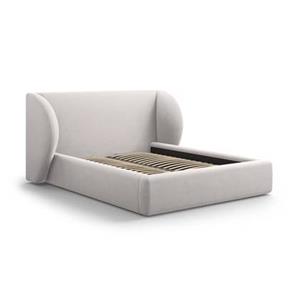 Micadoni Home Micadoni Bedframe Miley met Opbergruimte - 200 x 200 cm - Fluweel - Lichtgrijs
