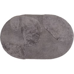 Veer Carpets  Badmat Boaz - Grey Ovaal 60 x 100 cm