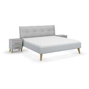 Goossens Basic Bedframe Skandi, 140 x 200 cm, inclusief 2 nachtkastjes