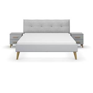 Goossens Basic Bedframe Skandi, 180 x 200 cm, inclusief 2 nachtkastjes
