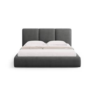 Windsor & Co Horizon Bedframe met Opbergvak - 200 x 200 cm - Chenille - Donkergrijs