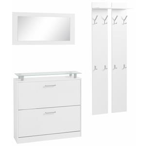 Borchardt Möbel Halmeubelset Finn met glasplaat (set, 3-delig)