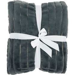 Unique Living  Bedsprei Rib Dark Grey - 220x240cm