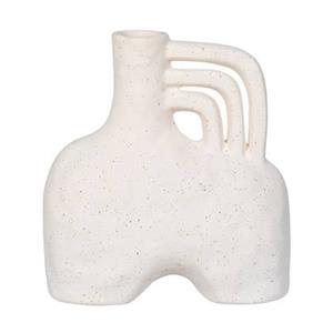 Artichok Gerdien vaas keramiek beige - 19,5 x 18,5 cm