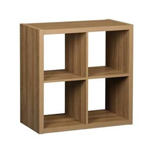 Sweeek  Kubusvormige boekenkast, 2 niveaus, 4 vakken