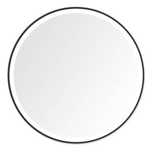 Vtw Living  Badkamerspiegel Rond 60 cm Zwarte Rand met Verlichting