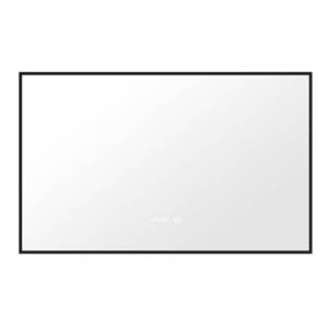 Vtw Living  Badkamerspiegel met Verlichting Rand Zwart - 120 x 60 cm