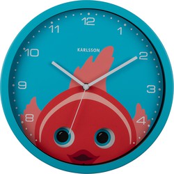 Karlsson  Wall Clock Peekaboo Goldfish