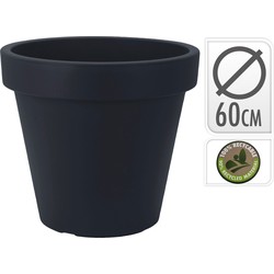 Leen Bakker BLOEMPOT FINN ZWART KUNSTSTOF 52Ø60CM