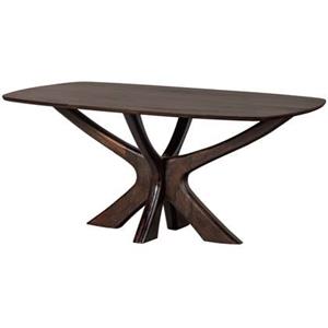 WOOOD Deens Ovale Eettafel Bridge Mangohout, 180 x 100cm - Walnoot