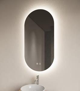 SaniGoods Paya ovale spiegel met LED-verlichting en verwarming 50x100cm