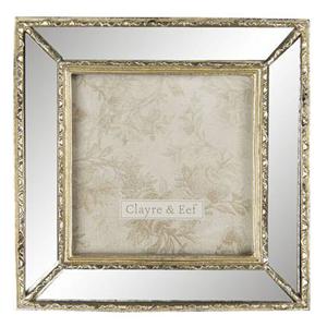 Clayre & Eef Fotolijst 10x10 cm Goudkleurig Kunststof Vierkant
