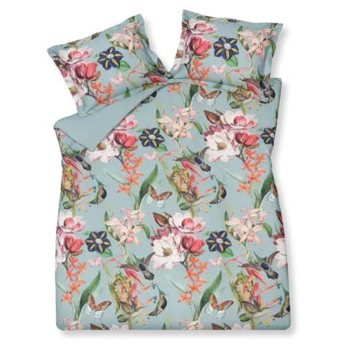 Vandyck Flower Mix pearlblue Kussensloop (60x70)