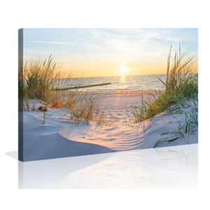 Karo-art Schilderij Duinen Strand Ingelijst 120x80cm XXL