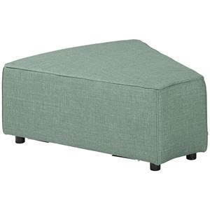 Vega Hocker Belford ribstof, afgerond; 99x90x40 cm (BxDxH); zitting grijsblauw, frame zwart