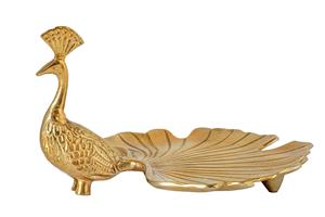 Invicta Interior Platter WILDLIFE PEACOCK 40cm Sculptuur goud - 44894