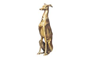 Invicta Interior Sculptuur grijsHOUND 70cm aluminium goud - 45170