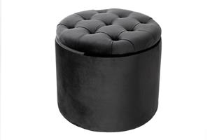 Invicta Interior Kruk MODERN BAROCK STORAGE 50cm velvet grijs - 44747