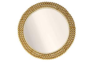 Invicta Interior Muurspiegel PEARLS 75cm ijzer goud - 43821