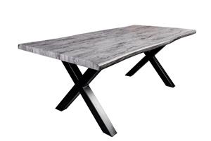 Invicta Interior Eettafel WILD 180cm tafelblad 50mm witwashed wild eiken-look grijs - 45086