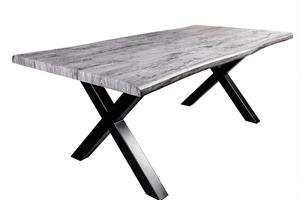 Invicta Interior Eettafel WILD 200cm tafelblad 50mm witwashed wild eiken-look grijs - 45087