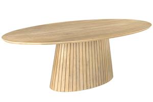 Invicta Interior Eettafel ART DECO 220cm ovaal tafelblad 26mm mango hout - 44563