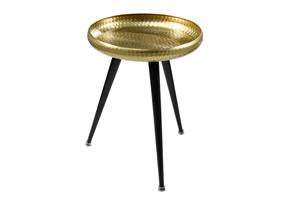 Invicta Interior Side table ORIENT 45cm hammer stroke design messing goud - 44350