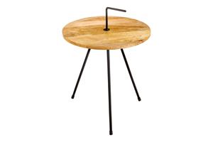 Invicta Interior Side table SIMPLY CLEVER 60cm naturel mango hout carrying zwart handle - 44349