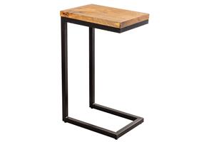 Invicta Interior Side table GASTON 65cm mango hout zwart metaal - 44740