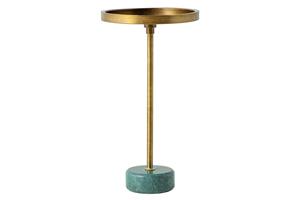 Invicta Interior Side table TRAYFUL 60cm marble base groen and top messing - 44848
