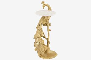 Invicta Interior Side table WILDLIFE PEACOCK 75cm goud - 44828