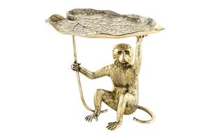 Invicta Interior Side table WILDLIFE MONKEY 55cm antique goud - 44835