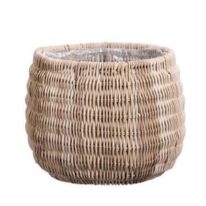Leen Bakker Bloempot Stephanie - Rotan - Naturel - 55xØ67 cm