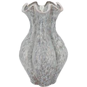 DK Design Bloemenvaas Inga Driss - grijs - 15 x 20 cm - unieke glazuurlook -