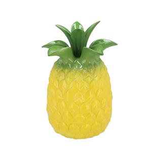 DK Design Bloemenvaas Tropical Pineapple - ananas vaas - geel - D14 x H18 cm -