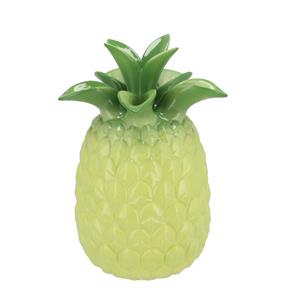 DK Design Bloemenvaas Tropical Pineapple - ananas vaas - groen - D16 x H22 cm -